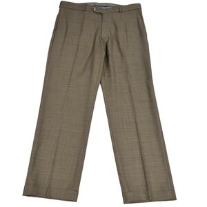 Ballin Comfort-EZE Super 110s Wool Dress Pants 36x29 Tan Pleated